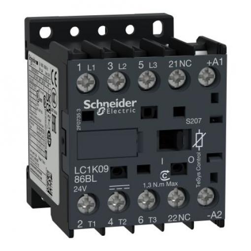 Schneider Electric Reverzační stykač napětí ve vinutí 24V dc 4pólový 20 A 690V s 2 NO/2 NC kontakty 24V dc Reverzační,