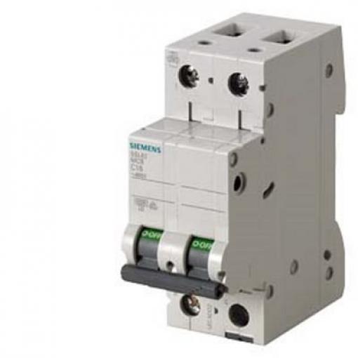 Siemens Miniaturní jistič, rozsah: 5SL4 2pólový 16 A vypínací výkon 10 kA, charakteristika: Typ C, rozsah: SENTRON 400 V