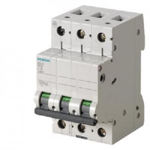 Siemens Miniaturní jistič, rozsah: 5SL4 3pólový 2 A vypínací výkon 10 kA, charakteristika: Typ C, rozsah: SENTRON 400 V