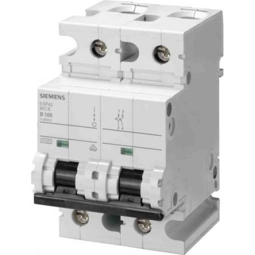 Siemens Miniaturní jistič, rozsah: 5SP4 2pólový 80 A vypínací výkon 10 kA, charakteristika: Typ D, rozsah: SENTRON 400 V