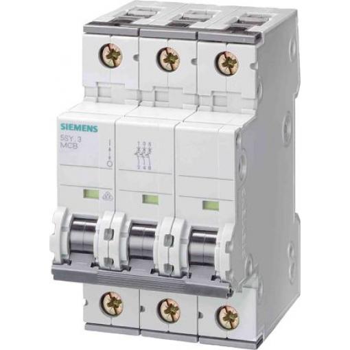 Siemens Miniaturní jistič, rozsah: 5SY4 3pólový 13 A vypínací výkon 5 kA, charakteristika: Typ C, rozsah: SENTRON 400 V