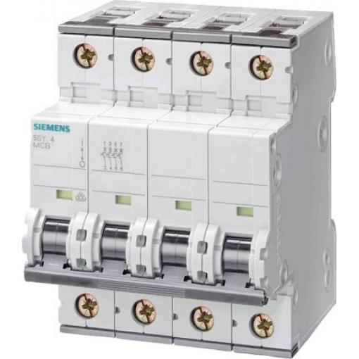 Siemens Miniaturní jistič, rozsah: 5SY6 4pólový 2 A vypínací výkon 6 kA, charakteristika: Typ C, rozsah: SENTRON 400 V