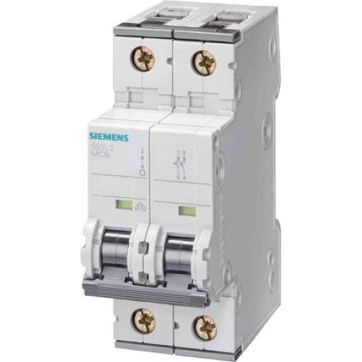 Siemens Miniaturní jistič, rozsah: 5SY7 2pólový 8 A vypínací výkon 5 kA, charakteristika: Typ C, rozsah: SENTRON 400 V