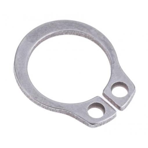 RS PRO Pojistný kroužek Externí, Nerezová ocel průměr hřídele 10 mm 7.6 mm