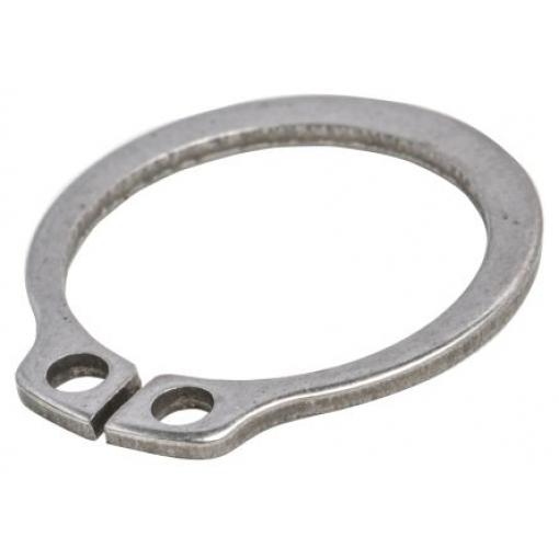 RS PRO Pojistný kroužek Externí, Nerezová ocel průměr hřídele 18 mm 15.2 mm