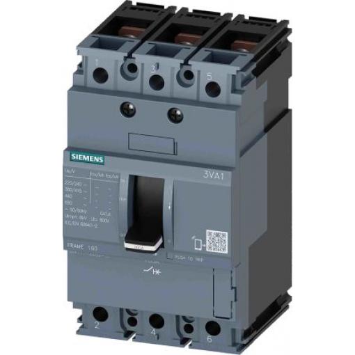 Siemens Jistič s lisovaným pouzdrem, rozsah: 3VA1 3pólový 160 A vypínací výkon 70 kA, rozsah: SENTRON