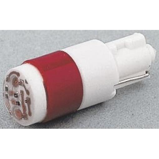 RS PRO Kontrolka barva světla Červená, objímka žárovky: Klín vícečipový, průměr: 5.46 mm, 24 V ac/dc