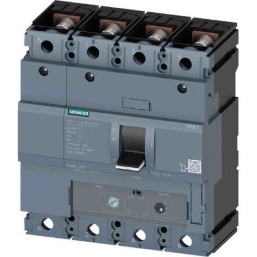 Siemens Jistič s lisovaným pouzdrem, rozsah: 3VA1 4pólový 250 A vypínací výkon 36 kA, rozsah: SENTRON