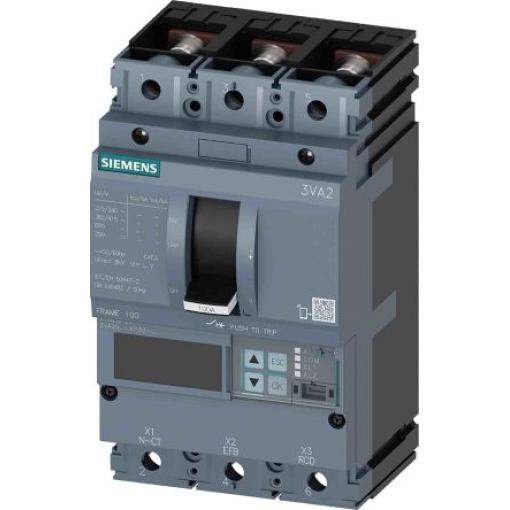 Siemens Jistič s lisovaným pouzdrem, rozsah: 3VA2 3pólový 100 A vypínací výkon 85 kA, rozsah: SENTRON