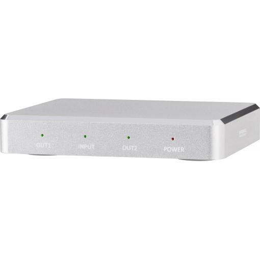 SpeaKa Professional 2 porty HDMI rozbočovač s hliníkovým krytem, UHD 3840 x 2160 Pixel