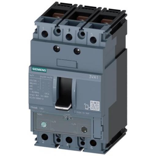 Siemens Jistič s lisovaným pouzdrem, rozsah: 3VA1 3pólový 80 A vypínací výkon 55 kA, rozsah: SENTRON
