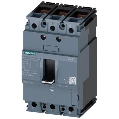 Siemens Jistič s lisovaným pouzdrem, rozsah: 3VA1 3pólový 16 A vypínací výkon 25 kA, rozsah: SENTRON