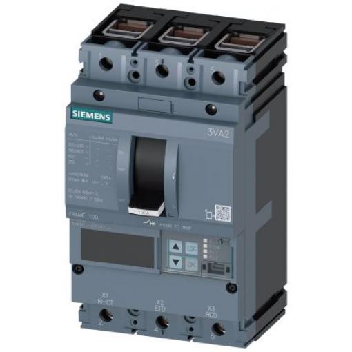 Siemens Jistič s lisovaným pouzdrem, rozsah: 3VA2 3pólový 100 A vypínací výkon 85 kA, rozsah: SENTRON