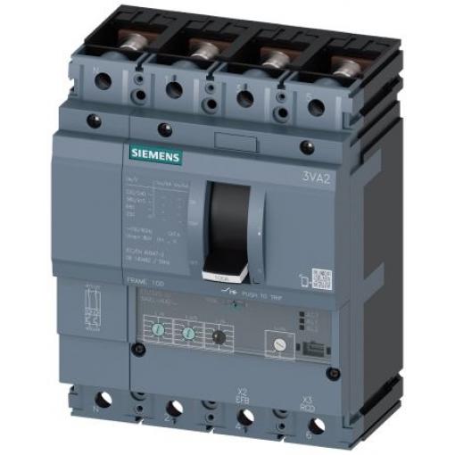 Siemens Jistič s lisovaným pouzdrem, rozsah: 3VA2 4pólový 63 A vypínací výkon 85 kA, rozsah: SENTRON