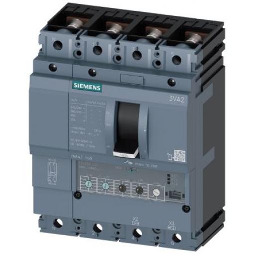 Siemens Jistič s lisovaným pouzdrem, rozsah: 3VA2 4pólový 160 A vypínací výkon 55 kA, rozsah: SENTRON