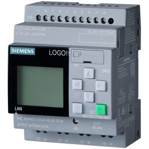 PLC procesor řada LOGO!, výstup: Tranzistor Ethernet 4 8 4 Lišta DIN 24 V DC Siemens