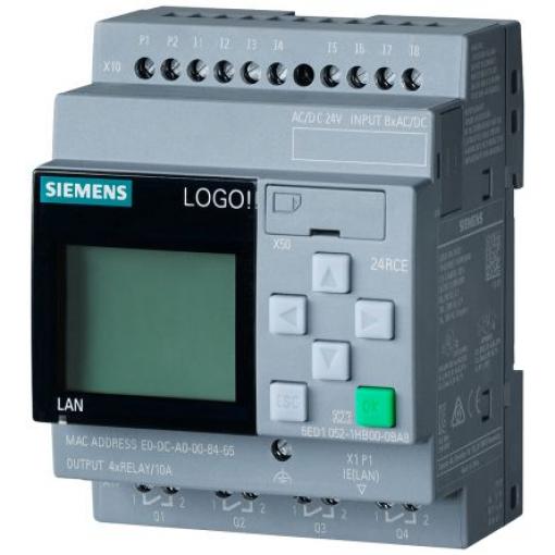 PLC procesor řada LOGO!, výstup: Relé Ethernet 4 8 4 Lišta DIN 24 V DC Siemens