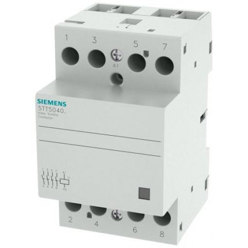 Siemens Stykač napětí ve vinutí 24V 4pólový 40 A 4 kW s 4 NO kontakty 24V, rozsah: 5TT INSTA
