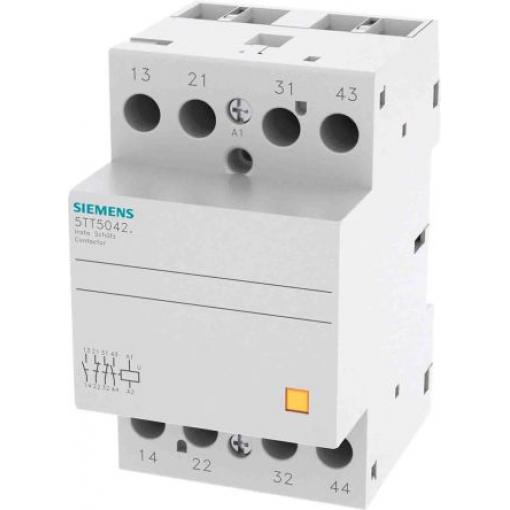 Siemens Stykač napětí ve vinutí 230V ac 4pólový 40 A 4 kW s 2 NO/2 NC kontakty 24V, rozsah: 5TT INSTA