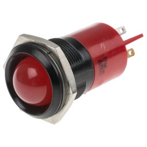 Indikátor pro montáž do panelu Prominentní barva Červená, 130 V ac RS PRO, IP67