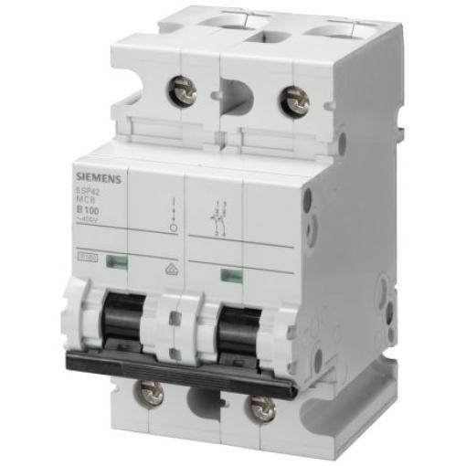 Siemens Miniaturní jistič, rozsah: 5SP4 2pólový 80 A vypínací výkon 6 kA, charakteristika: Typ B, rozsah: SENTRON 400 V