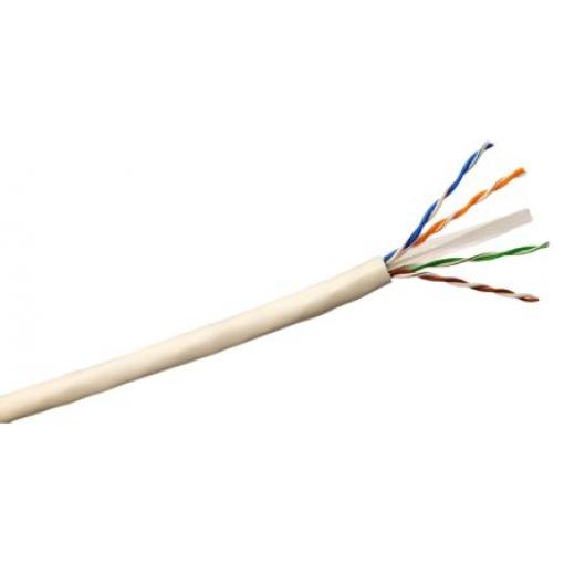 RS PRO Kat6 Ethernetové kabely, Bílá, Nízko dýmivý bezhalogenový, A: Neuzavřený, 300V 100 m, B: Bez koncovky, typ