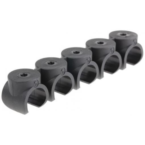 Potrubní spona 5 trubic, Polymer, pro vnější průměr trubice: 12 mm OD Legris