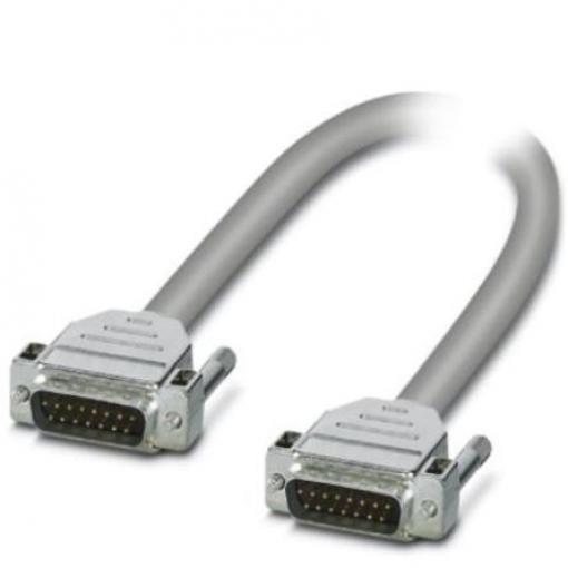 Phoenix Contact Kabel, A: Vnější délka 1 m, A: D-sub 15kolíkový, B: Vnější, B: DB15, Polotuhý polyvinylchlorid