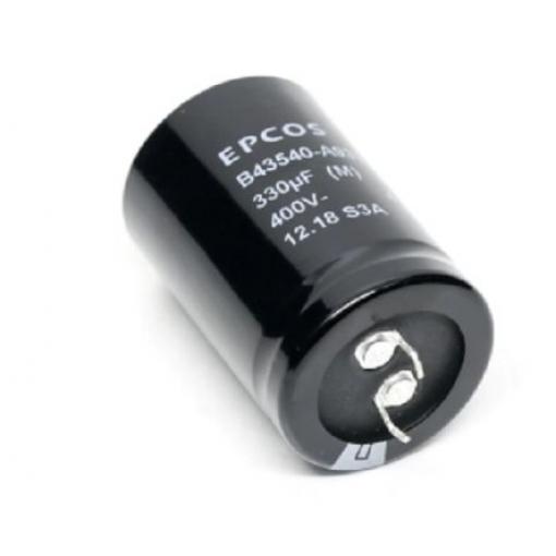 Kondenzátor, řada: B43545 330 μF ±20 % 70mΩ 450 V dc, Zacvakávací montáž EPCOS
