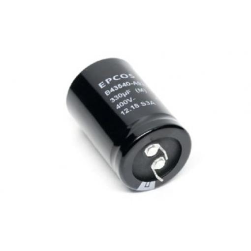 Kondenzátor, řada: B43545 390 μF ±20 % 60mΩ 450 V dc, Zacvakávací montáž EPCOS