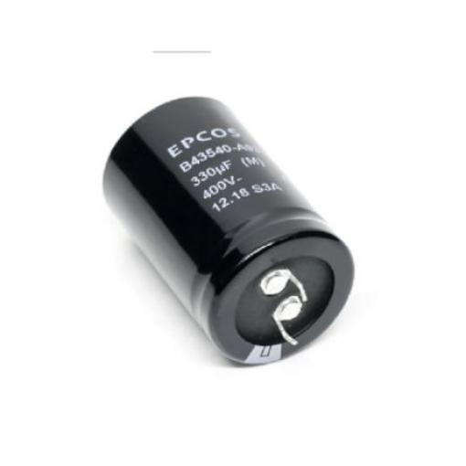 Kondenzátor, řada: B43640 680 μF ±20 % 40mΩ 400 V dc, Zacvakávací montáž EPCOS