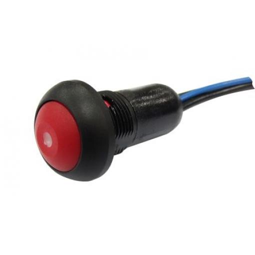 RS PRO Tlačítkový spínač, řada: PAS6 IP67 SPST Panel Okamžité Osvětlené 13.6 mm 125 mA, barva LED: Zelená 36 V dc 50 V