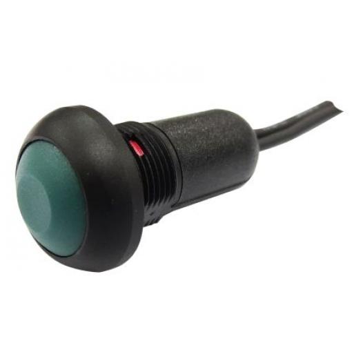 RS PRO Tlačítkový spínač, řada: PAS6 IP67 SPST Panel Okamžité 13.6 mm 125 mA, barva LED: Červená 36 V dc 50 V ac