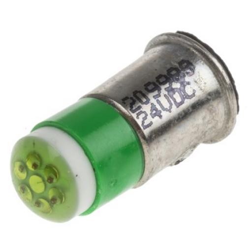 RS PRO Kontrolka barva světla Zelená vícečipový, průměr: 6 mm, 24 V dc