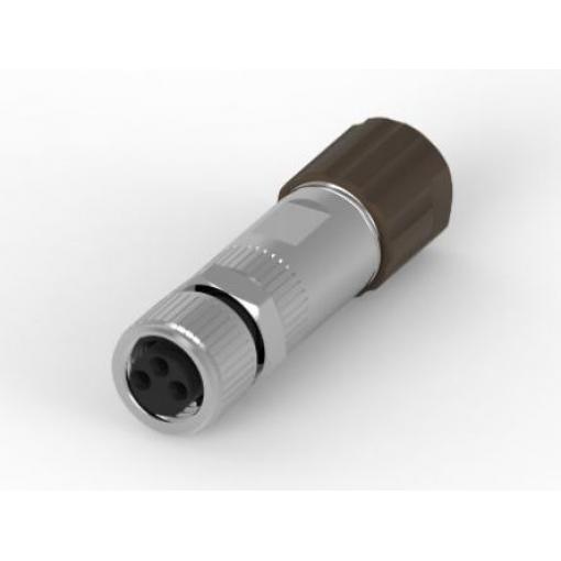 RS PRO Konektor DIN, řada: WP0803JA, počet kontaktů: 3, velikost: M8, 60 V, orientace těla: Rovný, IP67 4A, formát pólů: