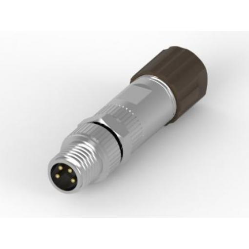 RS PRO Konektor DIN, řada: WP0804PA, počet kontaktů: 4, velikost: M8, 60 V, orientace těla: Rovný, IP67 4A, formát pólů: