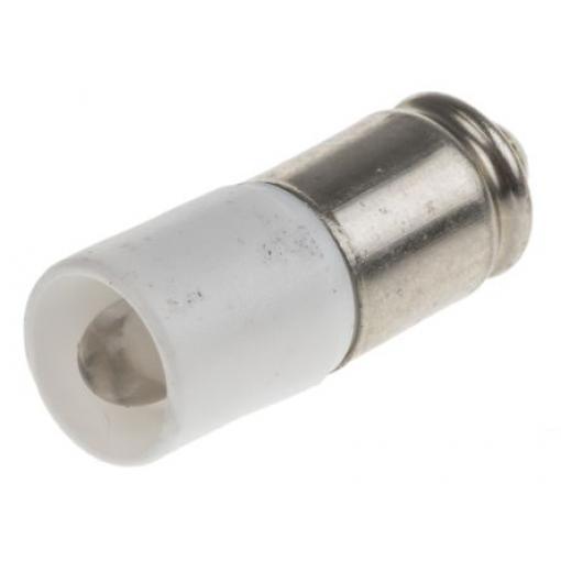RS PRO Kontrolka barva světla Bílá, objímka žárovky: Miniaturní drážka Jednočipové, průměr: 6.1 mm, 48 V ac/dc