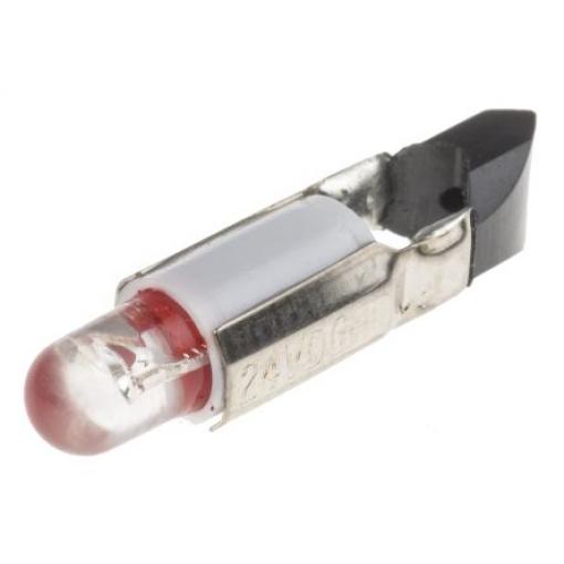 RS PRO Kontrolka barva světla Červená Jednočipové, průměr: 5.5 mm, 24 V ac/dc