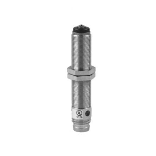 Přesný polohový spínač Válcový Niklovaná mosaz, výstup: PnP 1.2 mm 250 Hz 0.05 A Kabel IP67 Baumer 40 mm 8 mm