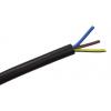 RS PRO Napájecí kabel 3žilový 25 m Silikonová pryž plášť, Černá, vnější průměr: 9.2 mm OD, 450V 200 °C