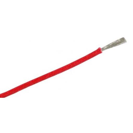Zapojovací vodič plocha průřezu 1.5 mm², prameny vodičů: 1, Červená, 500 V 25 m Silikonová pryž RS PRO
