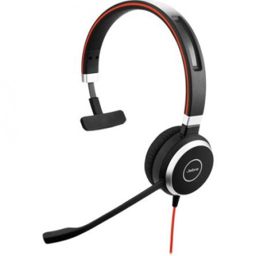Sluchátka na uši 6393-829-209 USB A, Zástrčka Jack Jabra, Černá
