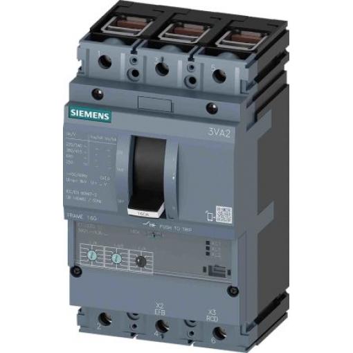 Siemens Jistič s lisovaným pouzdrem, rozsah: 3VA2 3pólový 100 A vypínací výkon 2.5 kA, rozsah: SENTRON Pevný