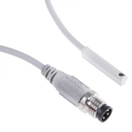 Pneumatický spínač, řada: D-M9, 3pinový konektor M8, Přímá, PnP 0.8 V Indikátor LED, Polovodičový spínač SMC