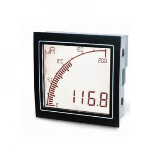 Analogový panelový ampérmetr APM-MICRO-APO, řada: APM 200 mA, výška výřezu: 68 mm DC, šířka výřezu: 68 mm, přesnost