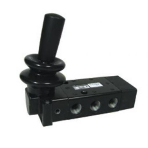 Pneumatický ventil s ručním ovládáním, řada: X30 barva Černá Páka G 1/8 G, materiál tělesa: Slitina zinku III B,