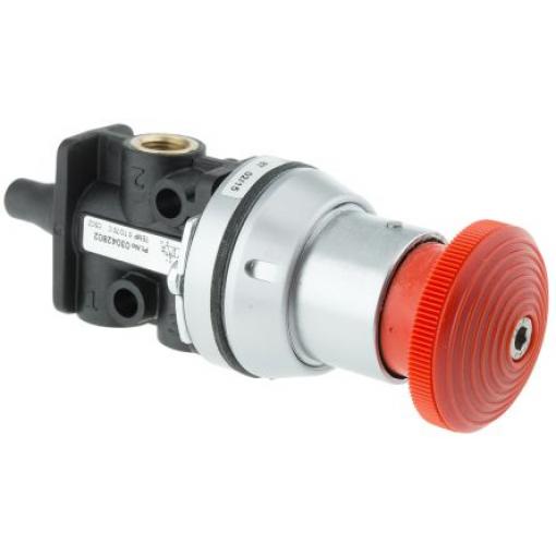 Pneumatický ventil s ručním ovládáním, řada: SUPER X barva Červená Nouzové vypnutí G 1/8 BSPP, M14 x 1.5, M30 x 1,