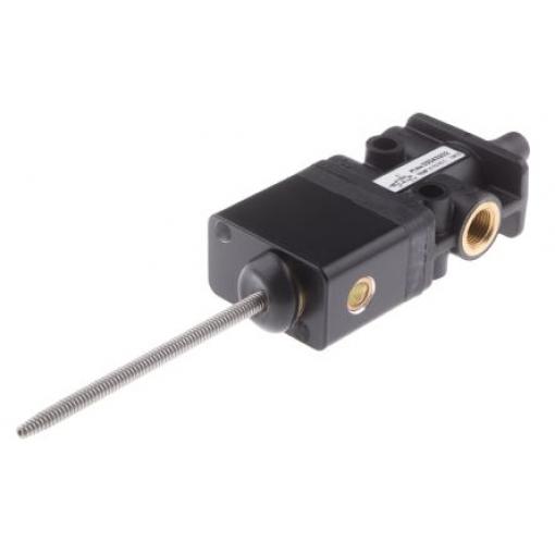 Pneumatický ventil s ručním ovládáním, řada: 03 barva Černá, Zelená, Červená Anténa G 1/8 G, materiál tělesa: Polyamid