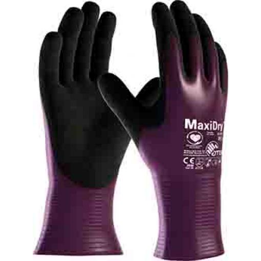 ATG Rukavice odolní vůči kapalinám/olejům EN 374 Chemické látky Purpurová EN ISO 374 Nylon, Spandex Ano Ano Ano NBR Ano