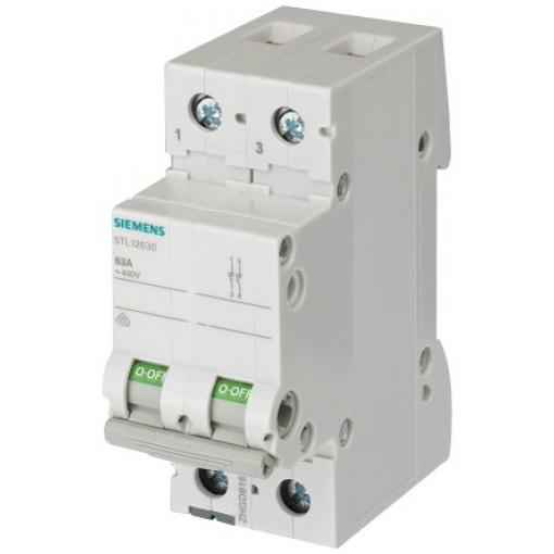Siemens Oddělovací (hlavní) vypínač, rozsah: 5TL 2pólový Lišta DIN 80 A